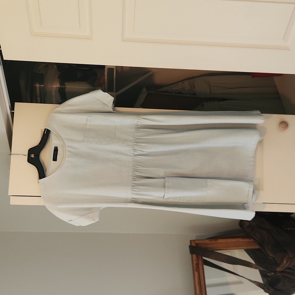 Roolee blue t shirt baby doll dress